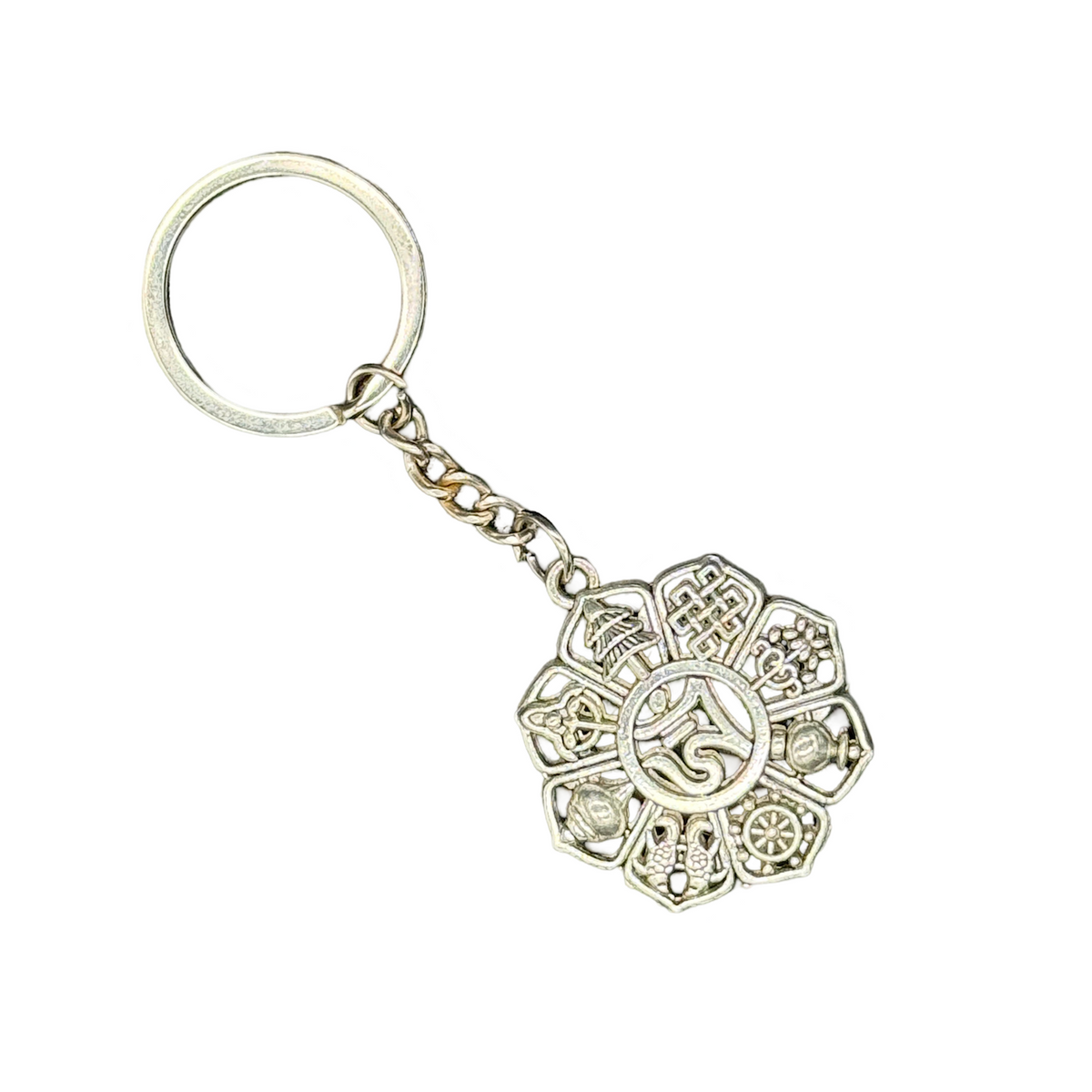 Tibetan Keychain with 8 Lucky Symbols