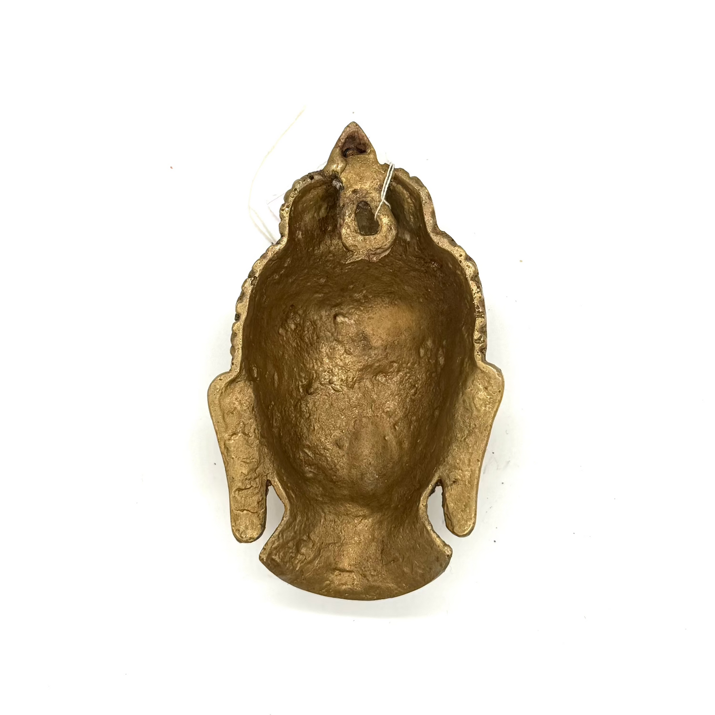 Rückseite des Buddha Kopf Wandbehang aus Messing – Handgefertigt in Nepal