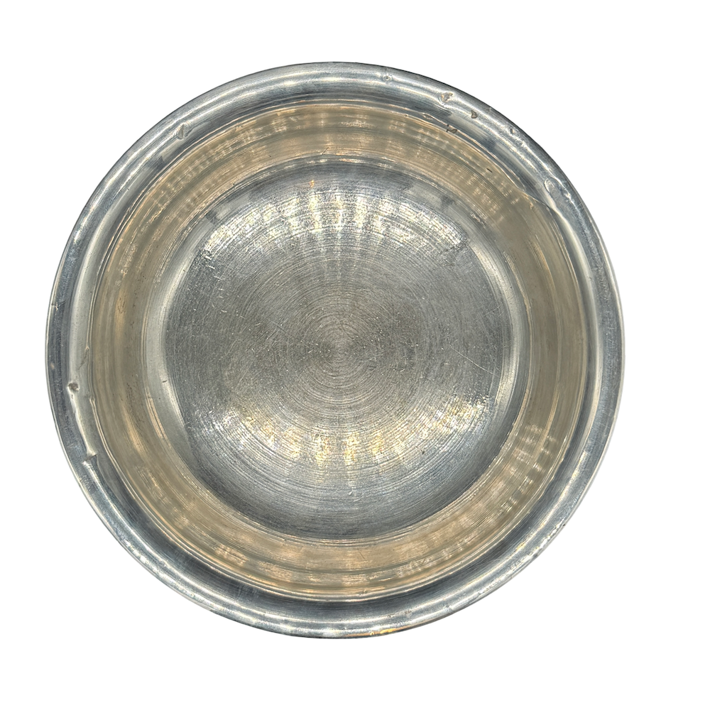 Schale aus Spezial-Wurzelholz mit Silberverzierung – Tibet, Mongolei, Handarbeit