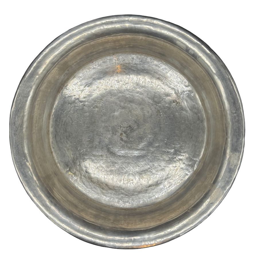 Bowl made of special burl wood with silver decoration – Tibet, handmade XL