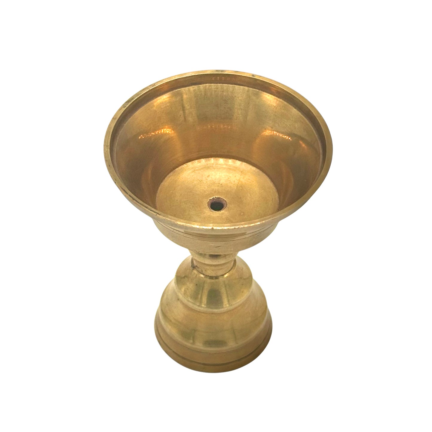 Butterlampe aus messing für Ritualen und meditation.