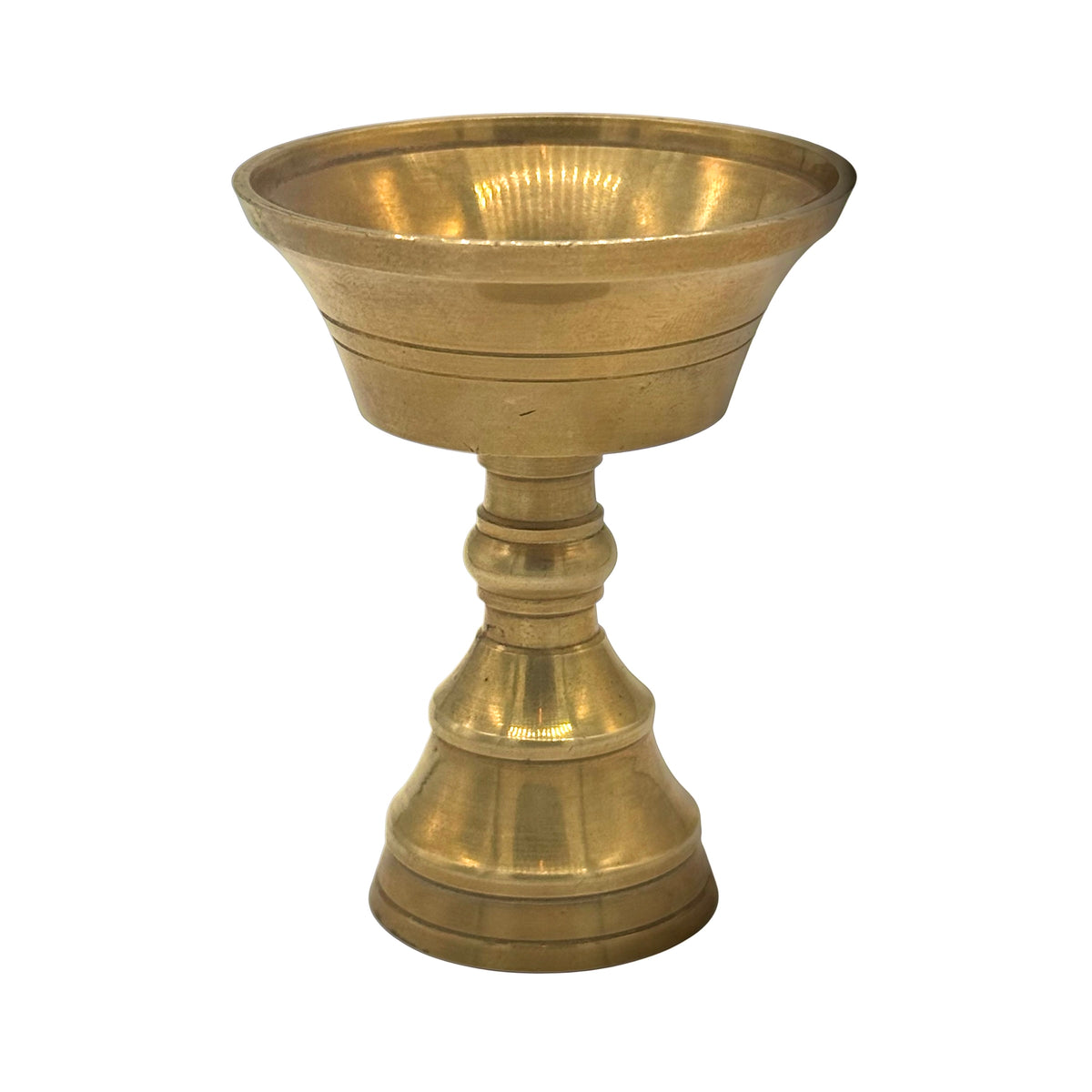 Butterlampe aus Messing.