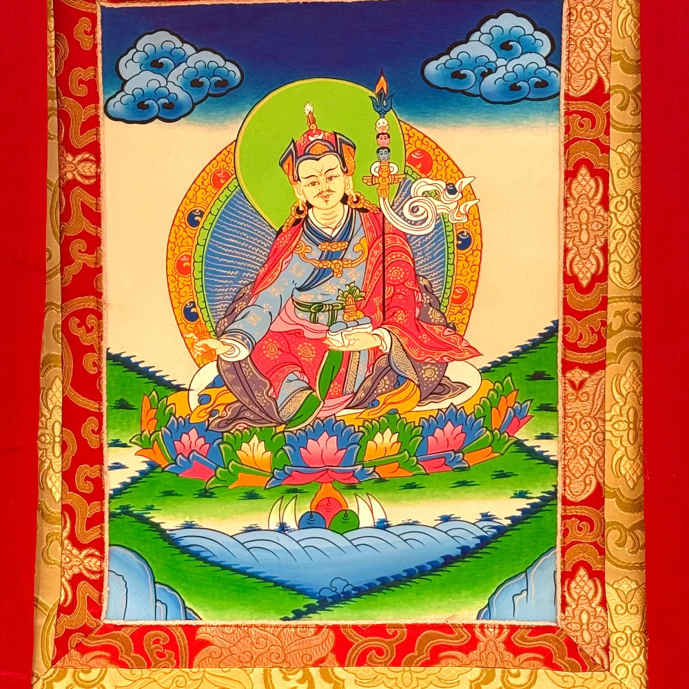 Guru Padmasambhava Thangka Guru Rinpoche – Handgemalt