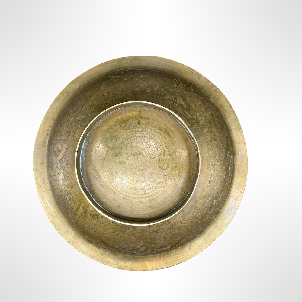 Kalachakra Rad des Lebens – Alte Opferschale in Handarbeit gefertigt