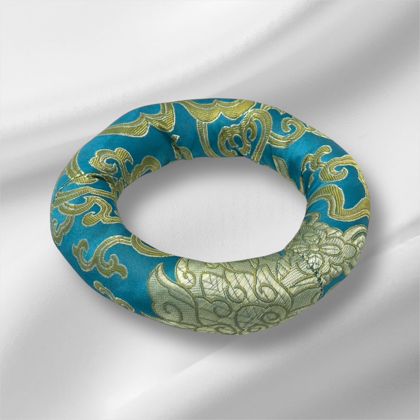 Klangschalenkissen in Türkis Blau