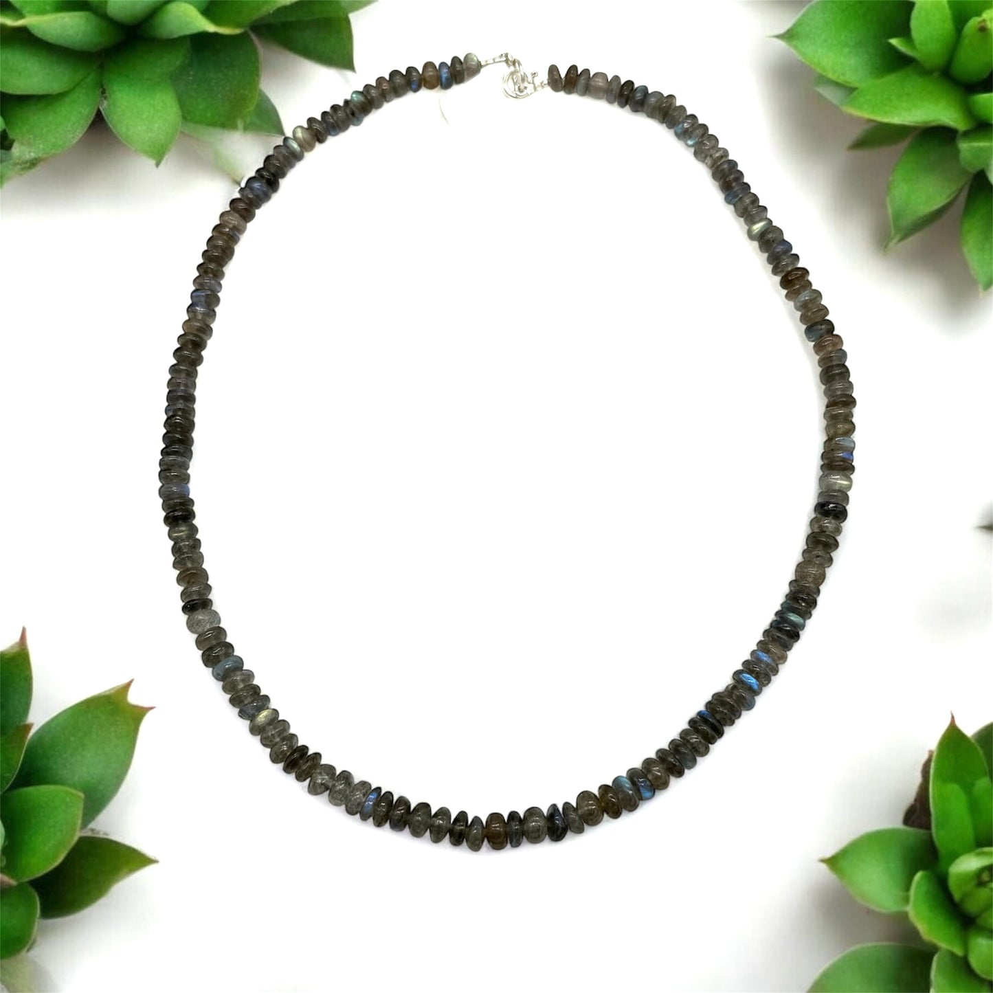 Labradorit-Kette mit 925er Silberverschluss – Schimmernder Edelsteinlook