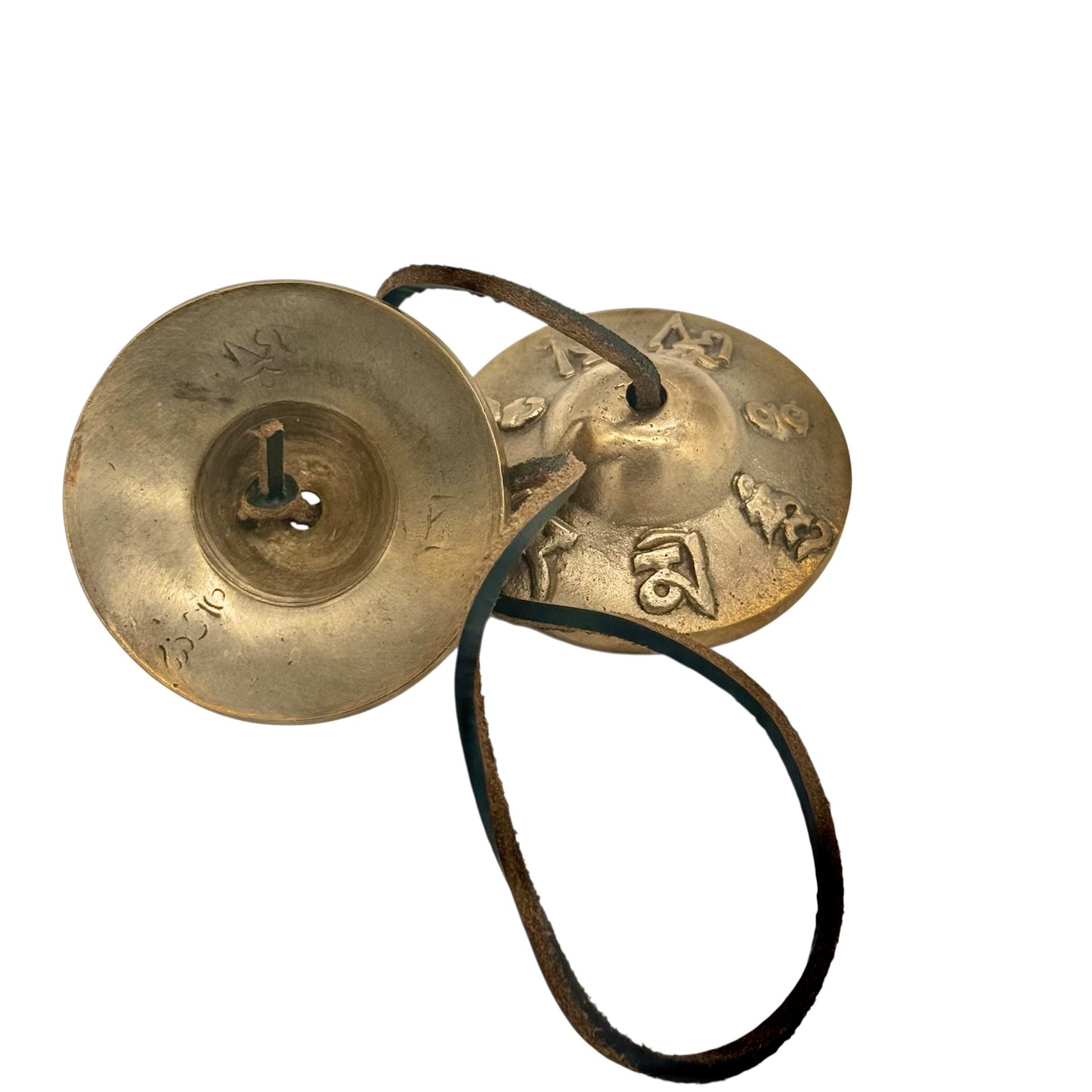 Tibetische Zimbeln oder Tingsha – handgefertigt mit „Om Mani Padme Hum“