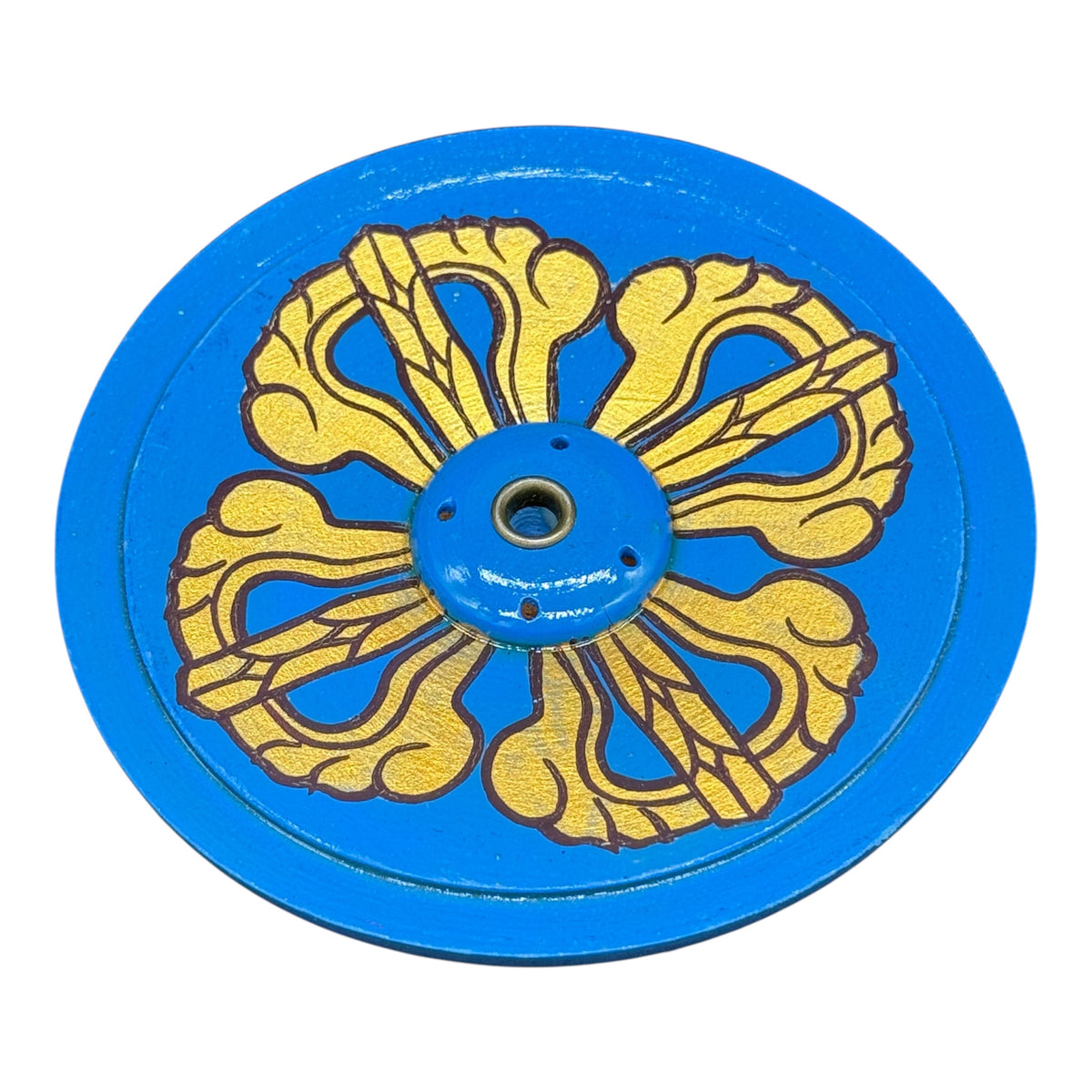 Wooden incense stick holder – suitable for thick or thin incense sticks – hand-painted