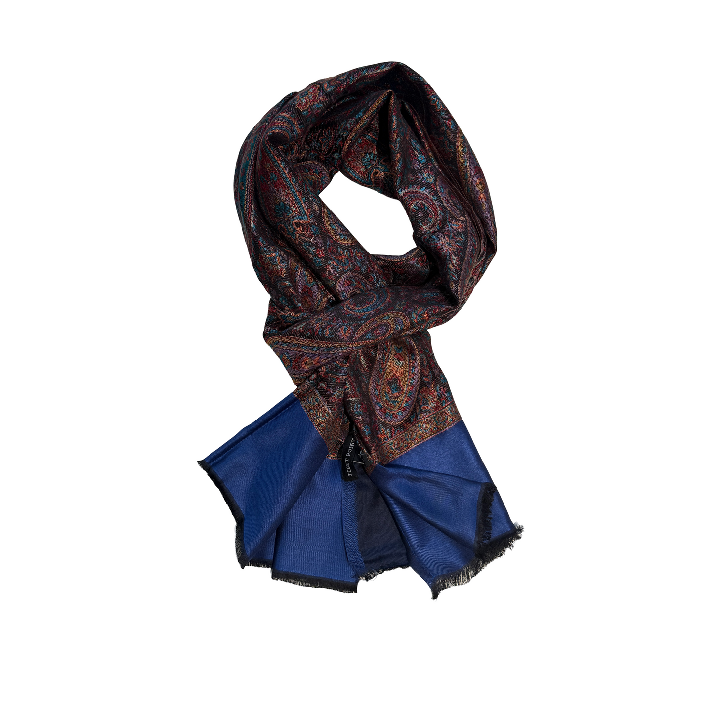 Paisley Scarves, Modal Fabric, Rectangular, Silky-Soft Feel, Blue