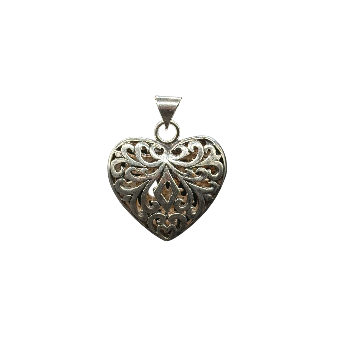 Pendentif cœur en argent sterling 925