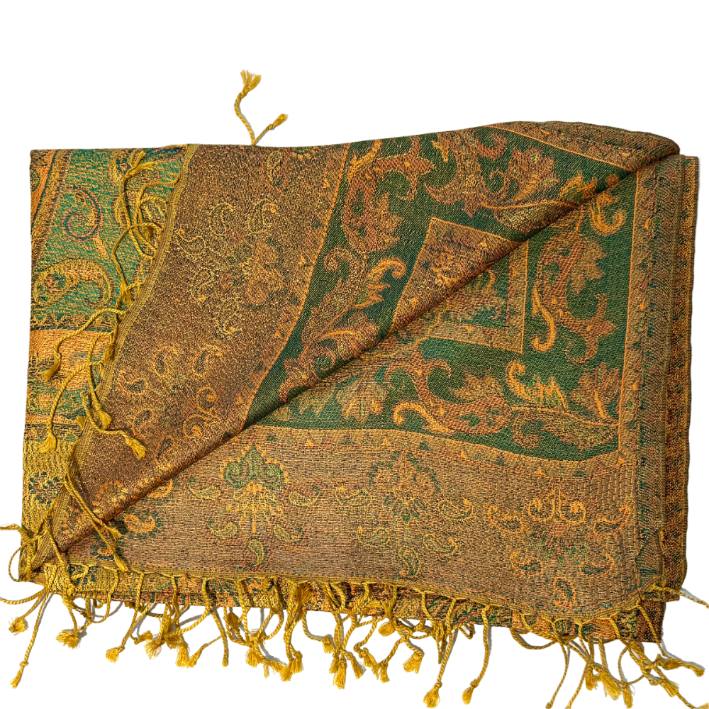 Super Silk 100% Seide | Gold-grün Farbton