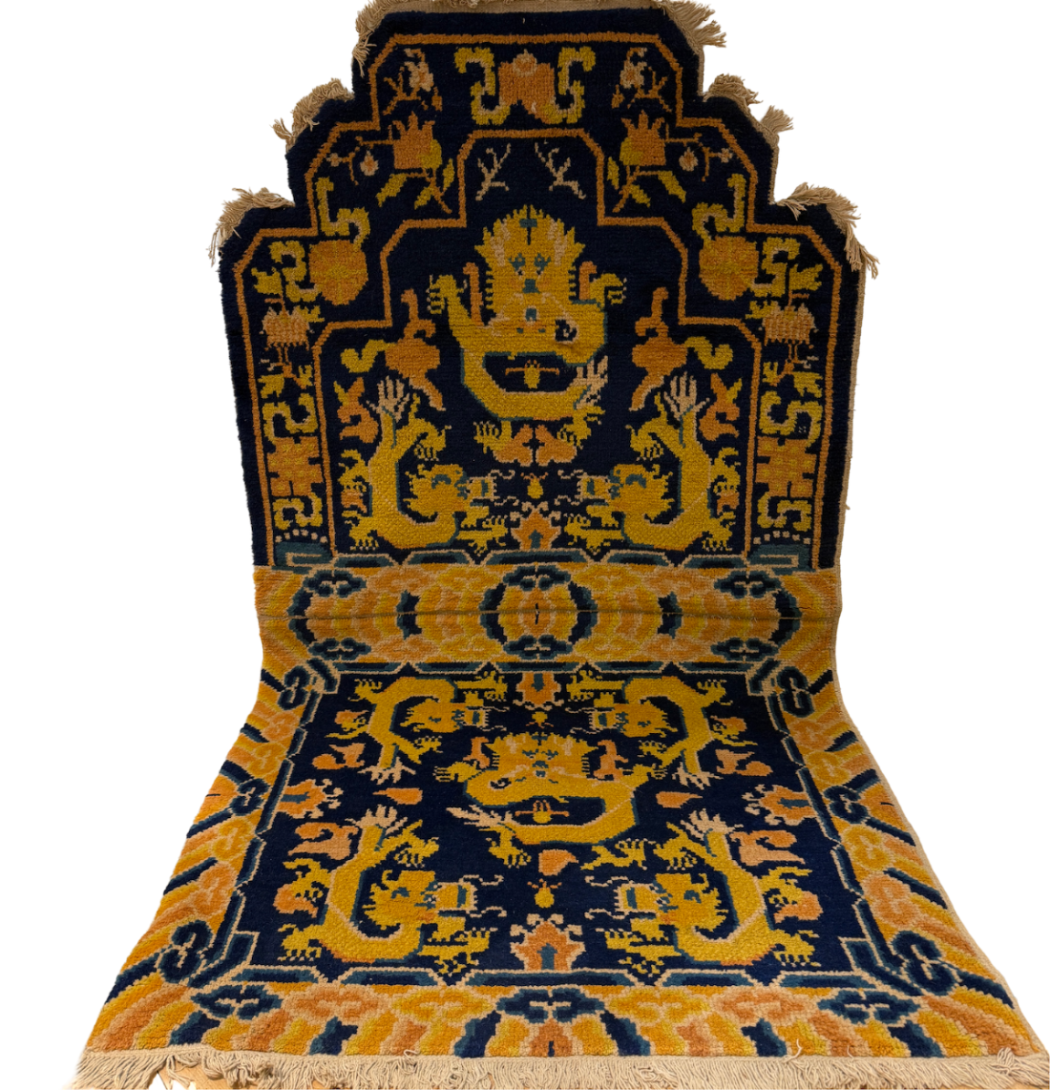 Antique throne carpet