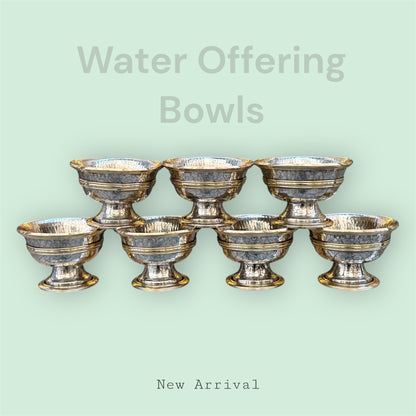 tibetische 7 Wasser-Opferschale aus messing 