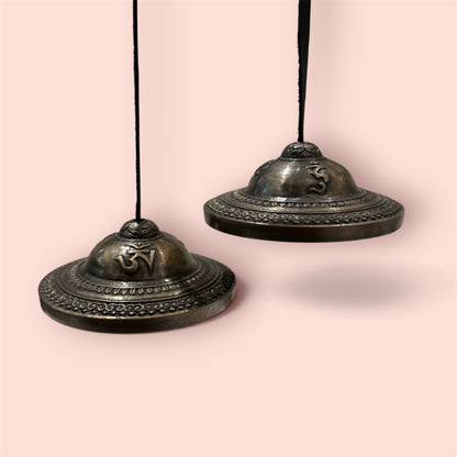 Cymbales Tingsha tibétaines authentiques | Fabriquées à la main et sonores