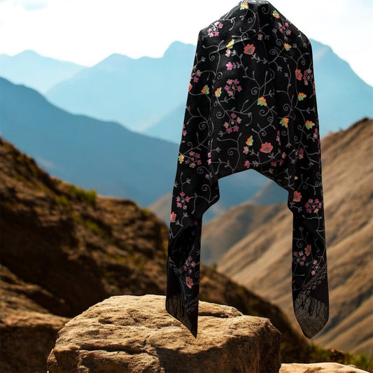 Ari Dschal Schal aus Merino Wolle - Handbestickt 75x200 cm - 5 Farben