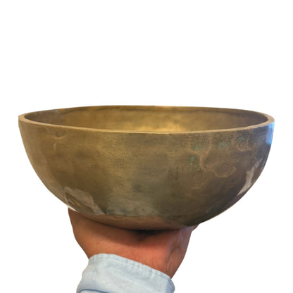 Alte Klangschale aus den 80er Jahren Solarplexus Chakra 23 cm - Tibetische Singing Bowl 1850g