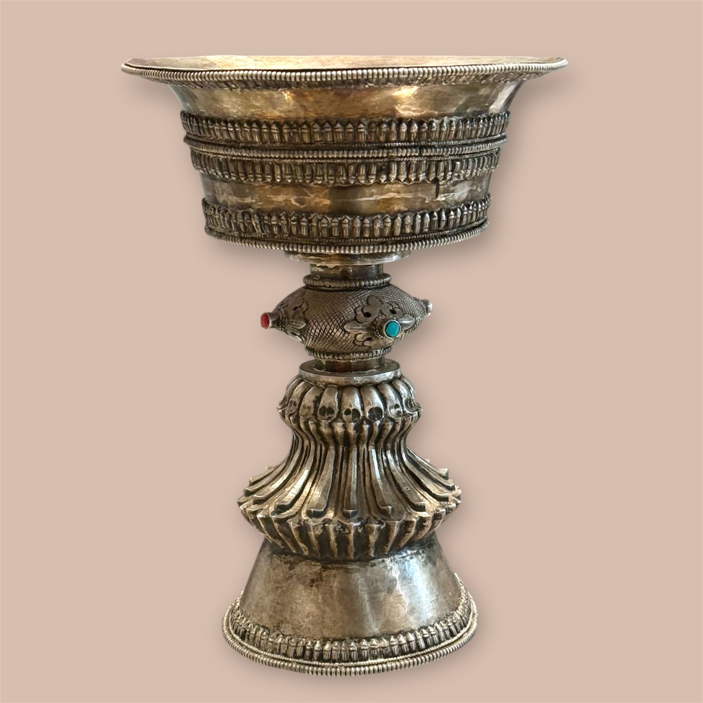 Ein extra Groß Butterlampe aus Silber 