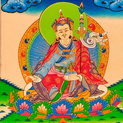 Guru Padmasambhava Thangka Guru Rinpoche – Hand-Painted