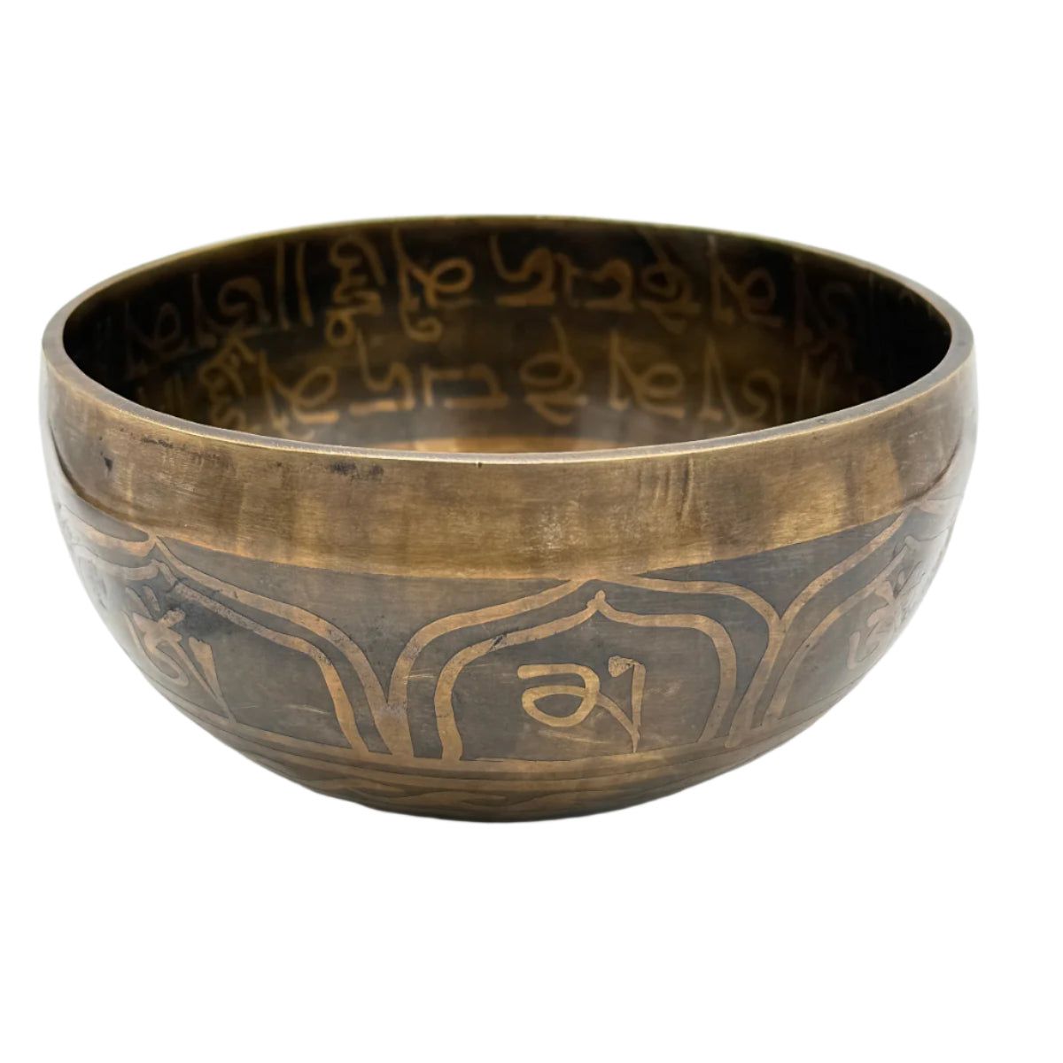 Verzierte Klangschale für das Hals-Chakra - Förderung von Mitgefühl und Selbstbewusstsein