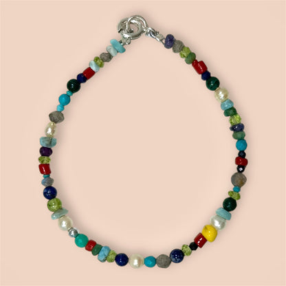 Heilstein-Armband für die 7 Chakren - Meditation und Selbstheilung