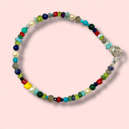 Heilstein-Armband für die 7 Chakren - Meditation und Selbstheilung