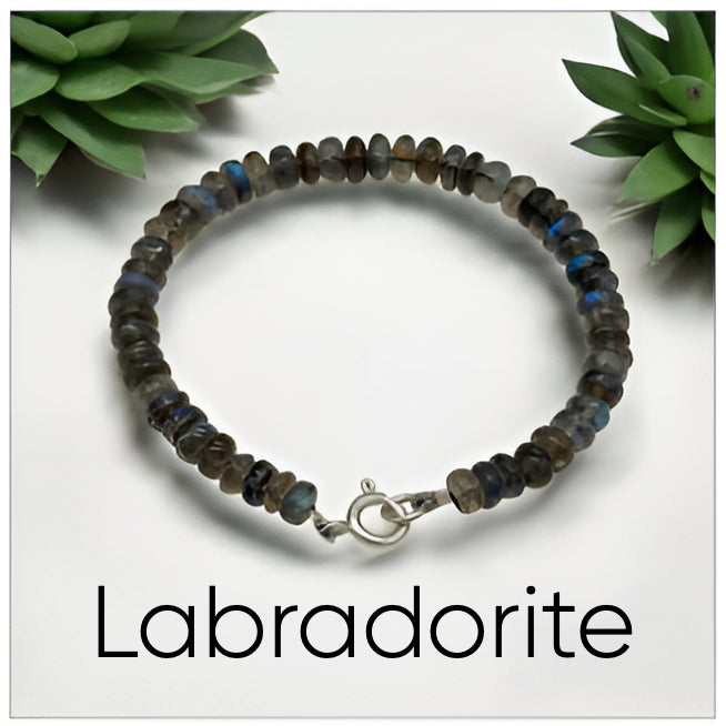 Labradorit-Armband mit 925er Silberverschluss