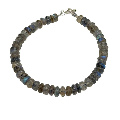 Labradorit-Armband mit 925er Silberverschluss