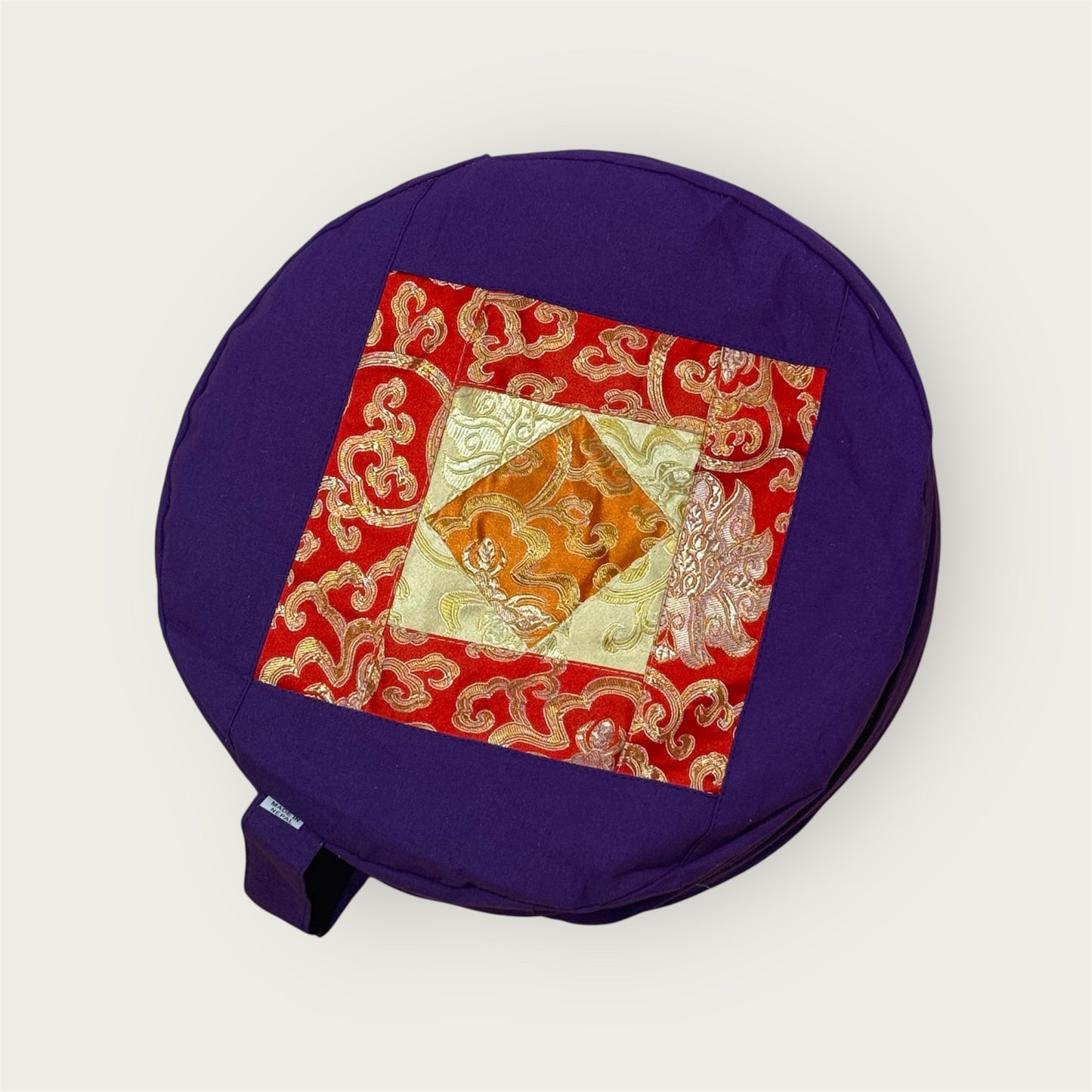 Meditationskissen aus Brokat Medium Lila Farbe