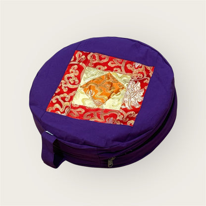 Meditationskissen aus Brokat Medium Lila Farbe