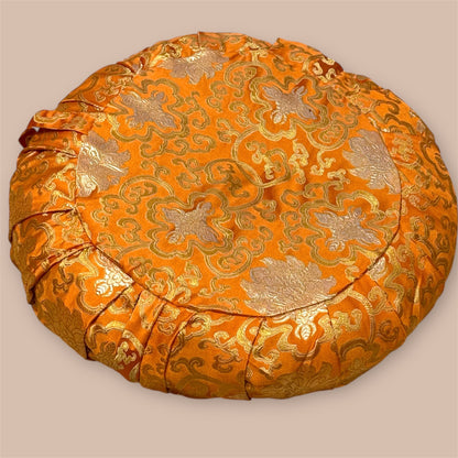 Brokat  Ornage Meditationskissen mit Reisschalen gefüllt