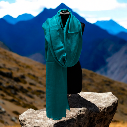 Châle de méditation tibétain Lama XXL 100 % mérinos - 130 x 250 cm