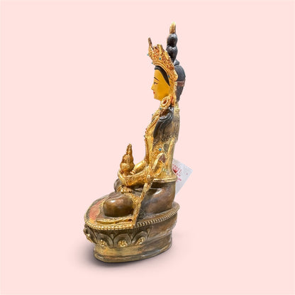 Buddha Amitayus – Sangay Tsepakmey du Népal, 23 × 18 cm