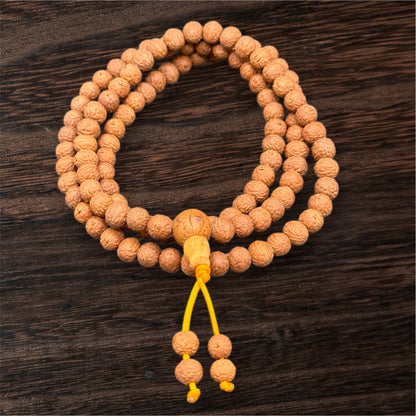 Raktu Mala Nepal 108 Perlen - Rudraksha Gebetskette 7mm 80 cm