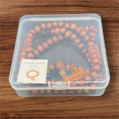 Authentique mala en bois de santal dans un élégant coffret cadeau - 7mm 80cm