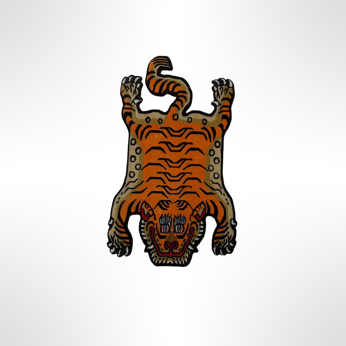 Tiger Teppich aus Wolle. Hergestellt in Nepal