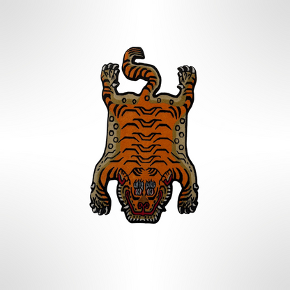 Tiger Teppich aus Wolle. Hergestellt in Nepal