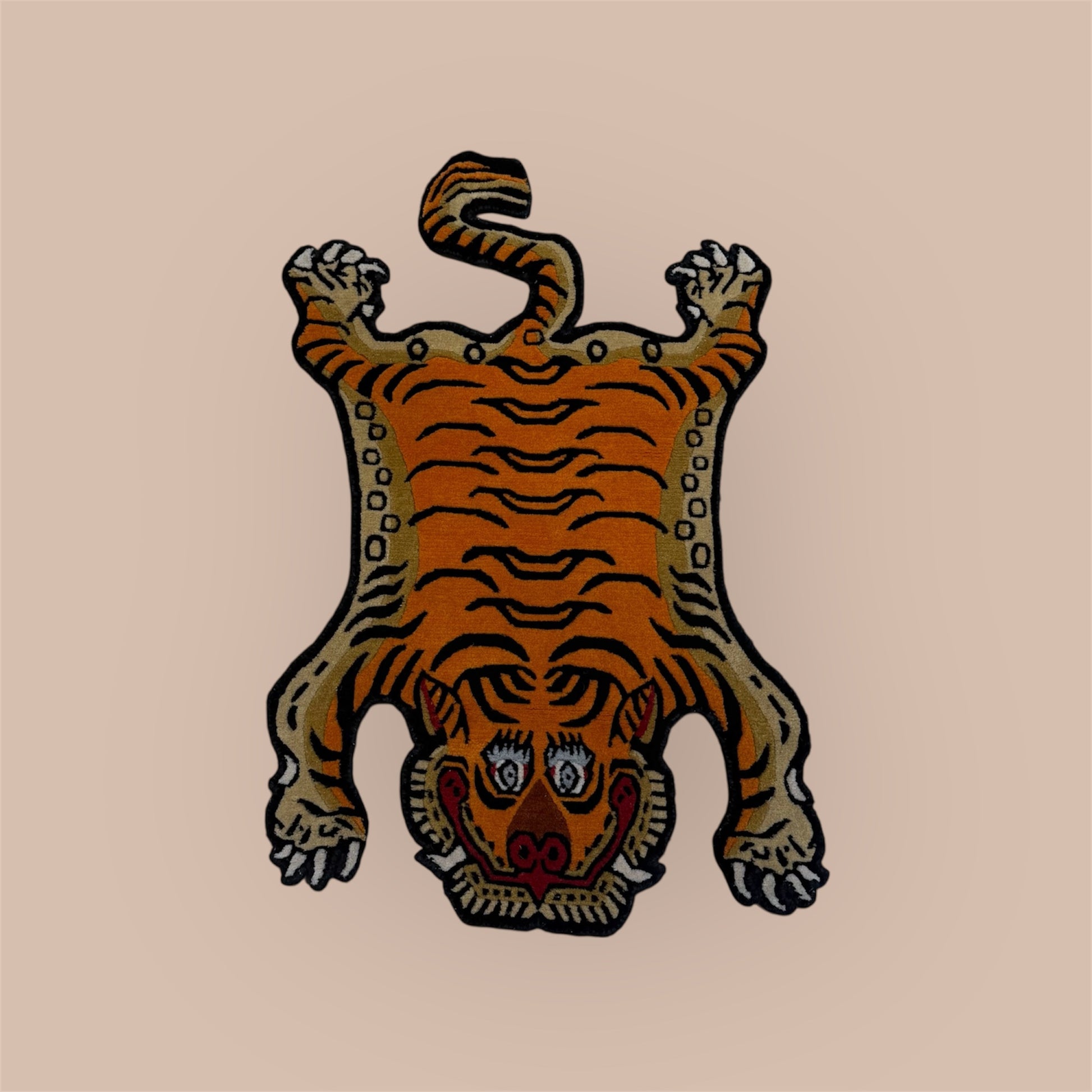 Tiger Teppich aus Wolle. Hergestellt in Nepal