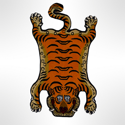 Tiger Teppich aus Wolle. Hergestellt in Nepal
