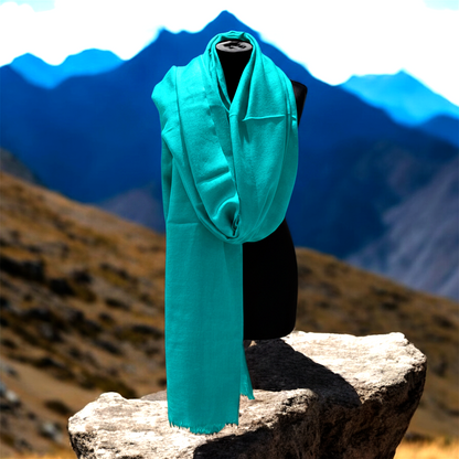 Châle de méditation tibétain Lama XXL 100 % mérinos - 130 x 250 cm