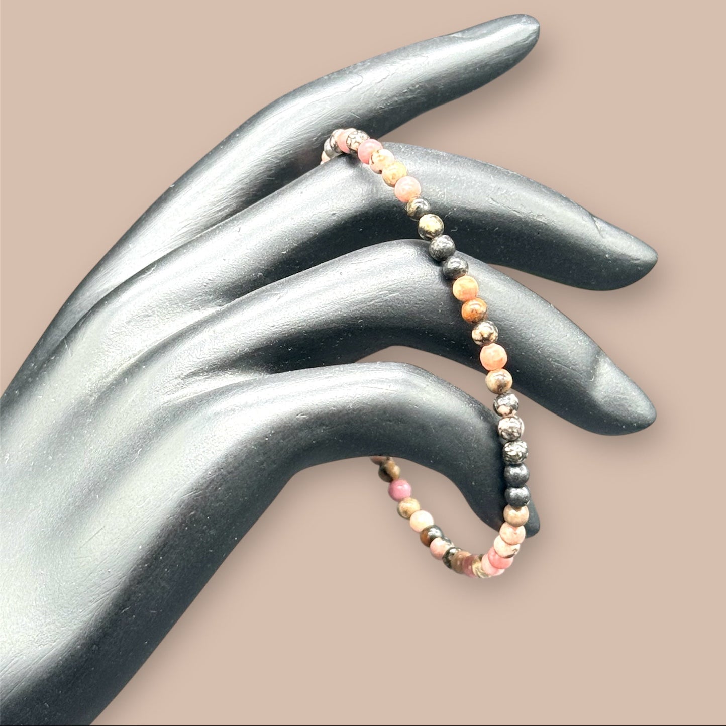 Tourmaline Bracelet in 925 Sterling Silver - Multicolored Gemstones 4mm 18cm
