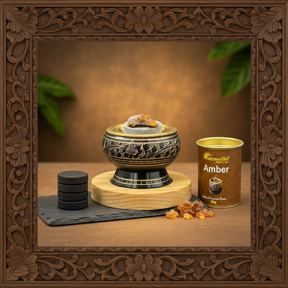Räucherwerk Starter-Set – Harz, Holzkohle & Räuchergefäß
