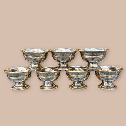 tibetische 7 Wasser-Opferschale aus messing 