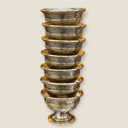tibetische 7 Wasser-Opferschale aus messing 